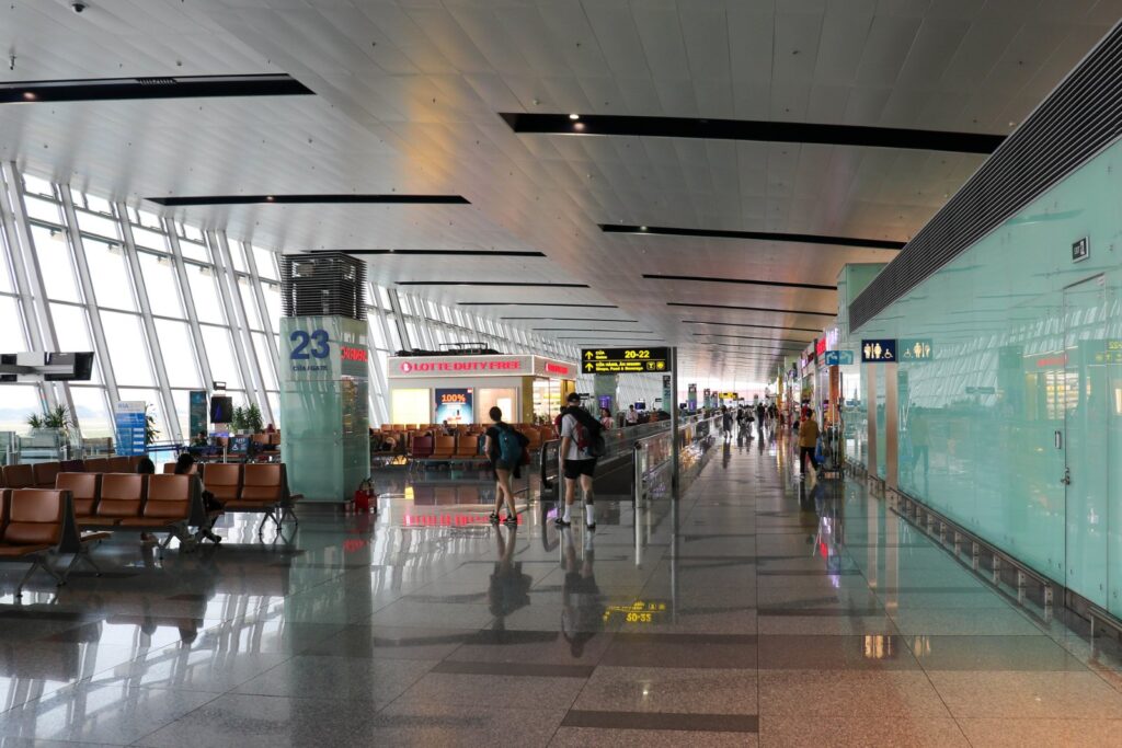 Inside Noi Bai International Airport terminal